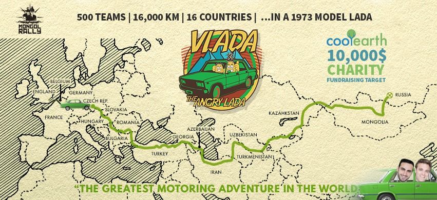 L'itinerario del Mongol Rally