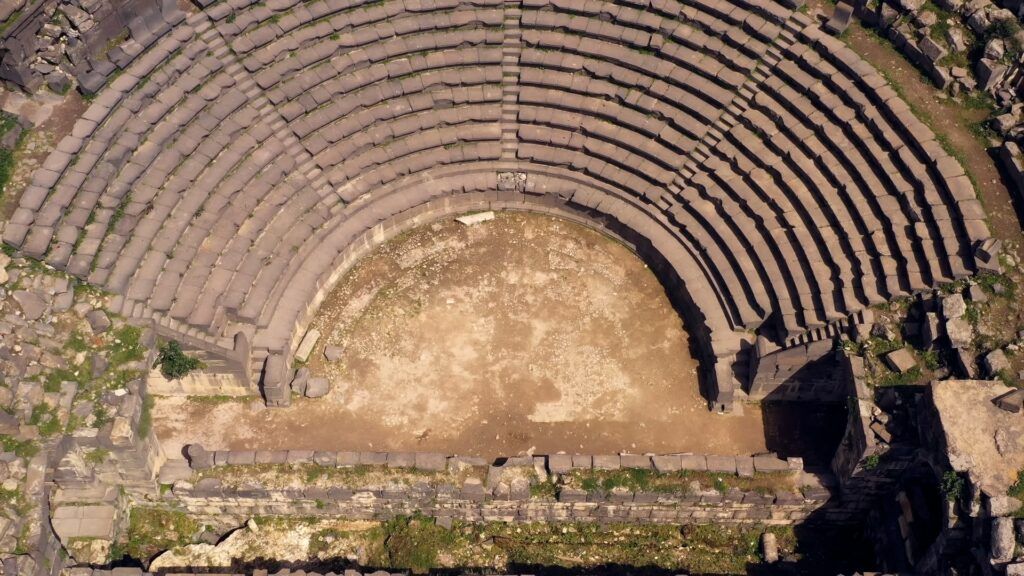 Teatro romano di Amman dall'alto