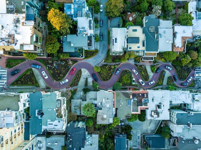 Lombard street dall'alto