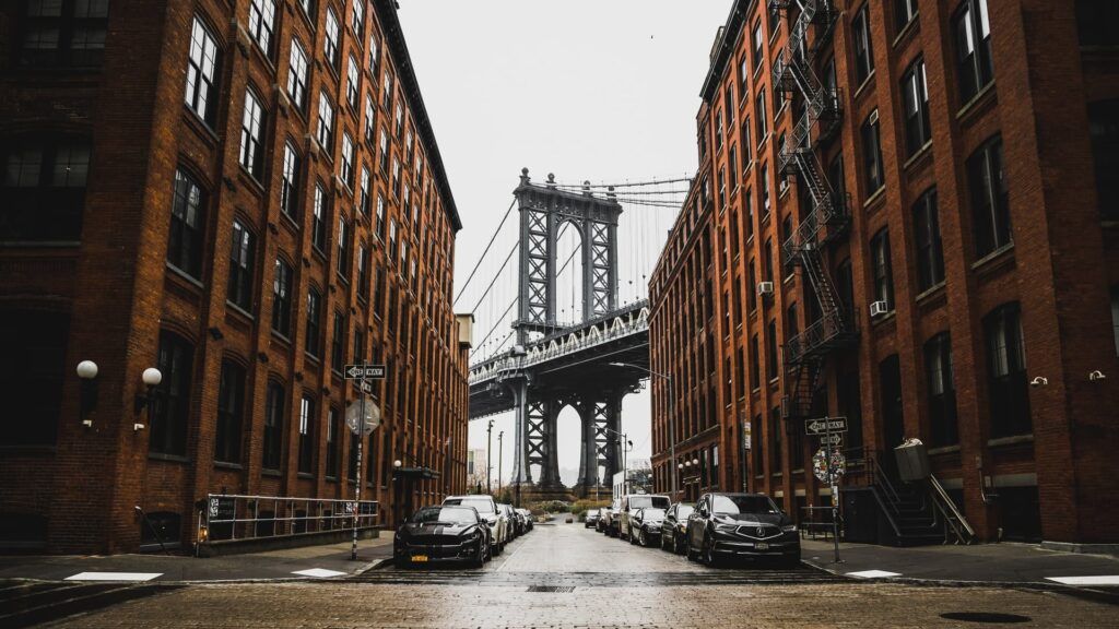 Ponte di Brooklyn visto da Dumbo
