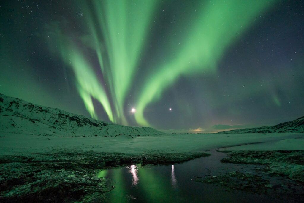 Aurora boreale in Islanda