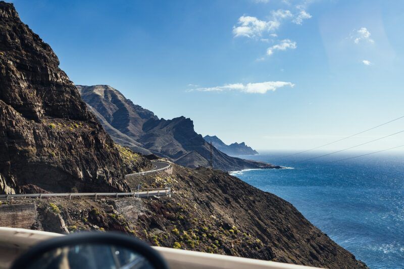 Strada di montagna Gran Canaria, Spagna