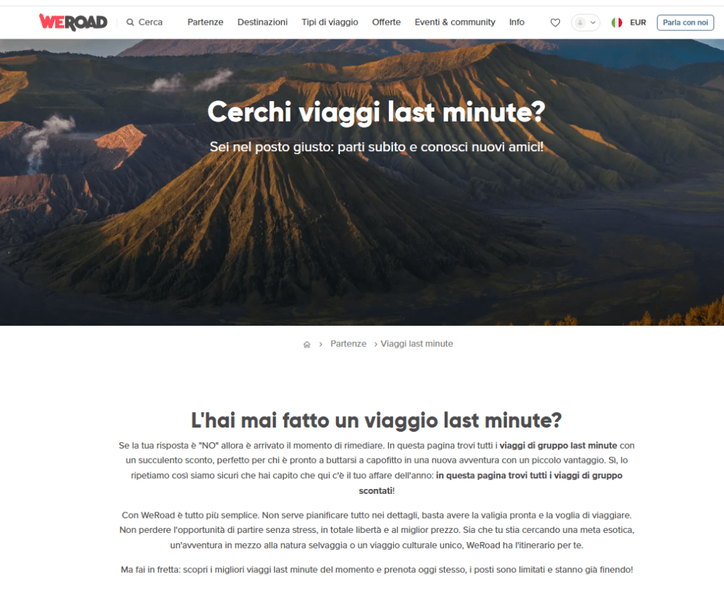 Viaggi Last Minute WeRoad