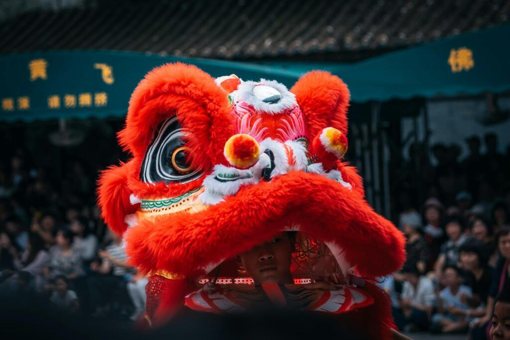 Leone del capodanno cinese.
