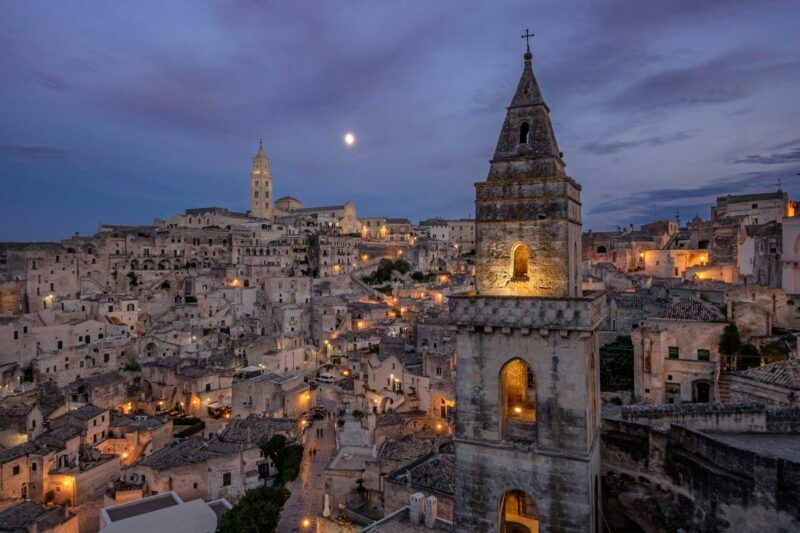 Matera al tramonto.