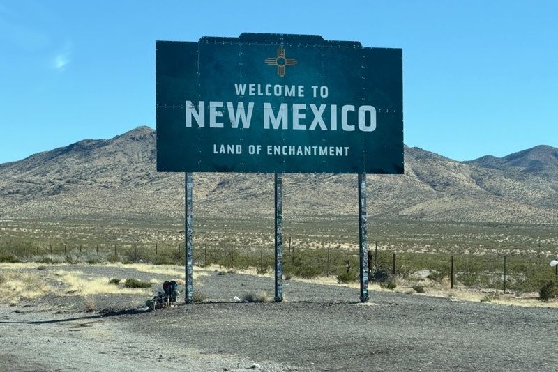 Cartello di benvenuto in New Mexico