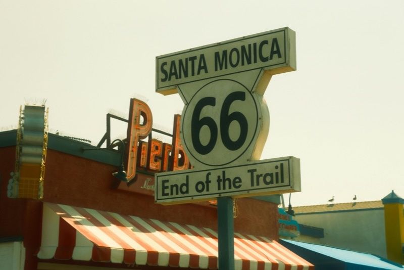 Insegna di Santa Monica lungo la Route 66