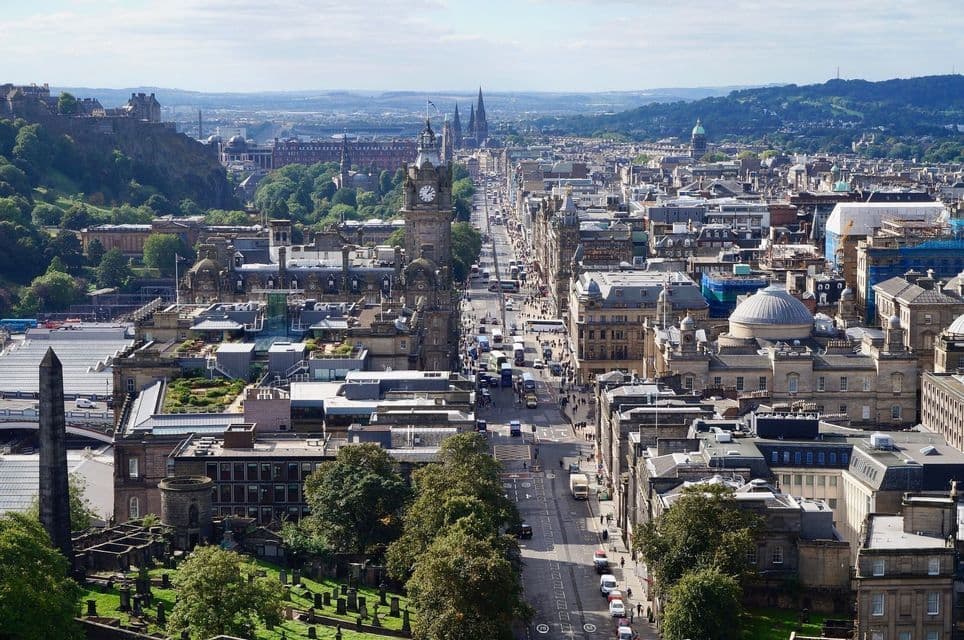Edimburgo dall’alto I tetti di Edimburgo visti dall’alto