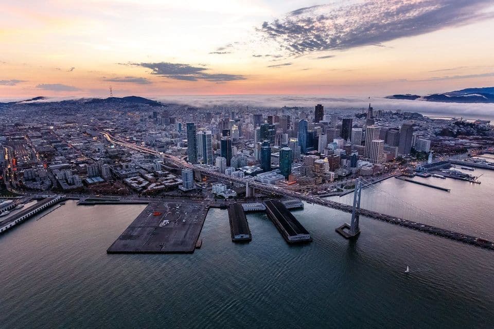 San Francisco waterfront at sunset San Francisco waterfront at sunset