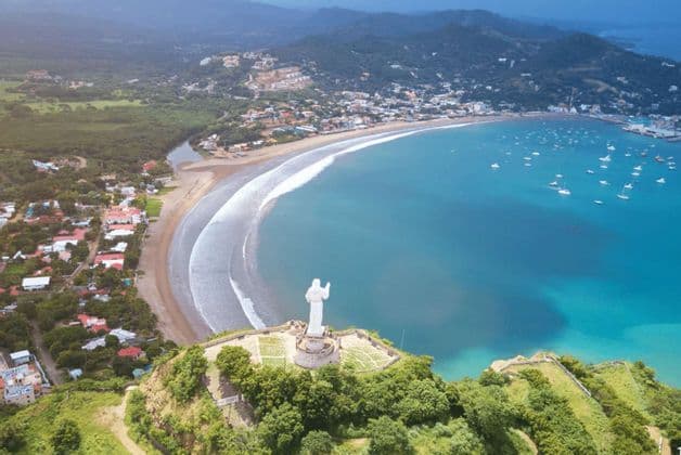 San Juan del Sur bay and the Cristo de la Misericordia San Juan del Sur bay and the Cristo de la Misericordia