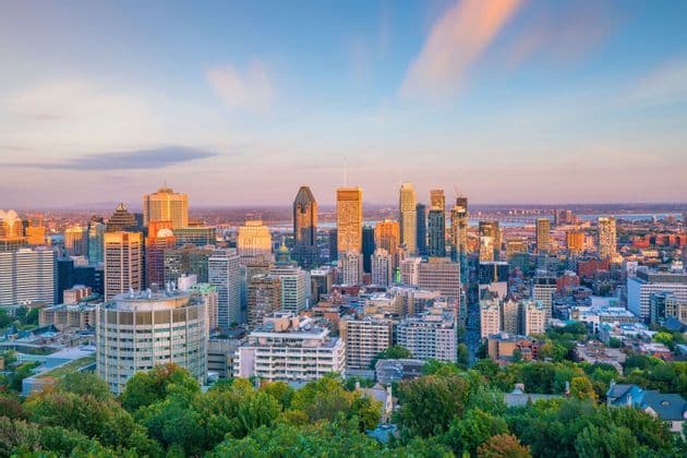 Montreal at sunset from Mont Royal Montreal at sunset from Mont Royal
