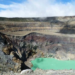 Crater of the Santa Ana volcano with its lake, El Salvador