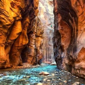 Hiking the Narrows in Zion Hiking the Narrows in Zion