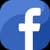 The Facebook social media logo, featuring a white lowercase 'f' on a blue rounded square icon.
